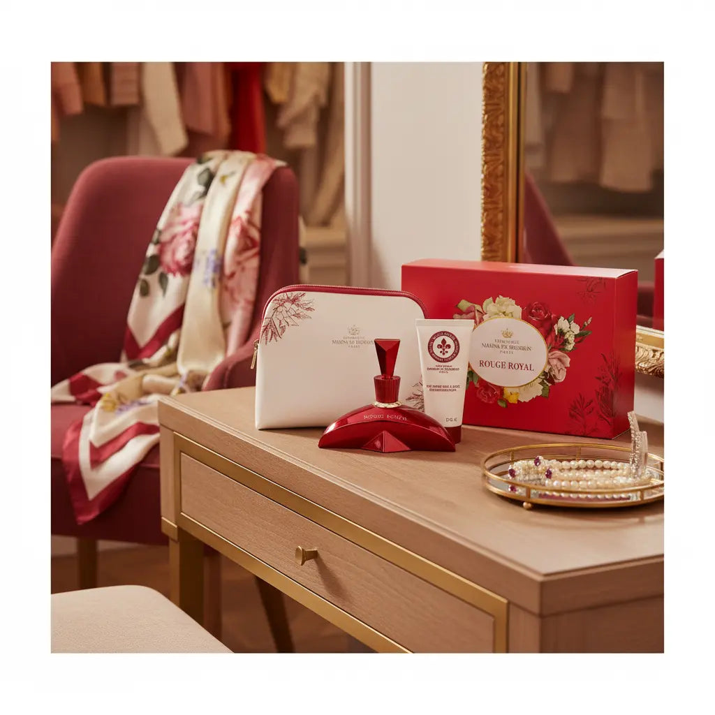 Kit Rouge Royal Eau de Parfum Feminino com Loção Corporal e Nécessaire - Marina de Bourbon