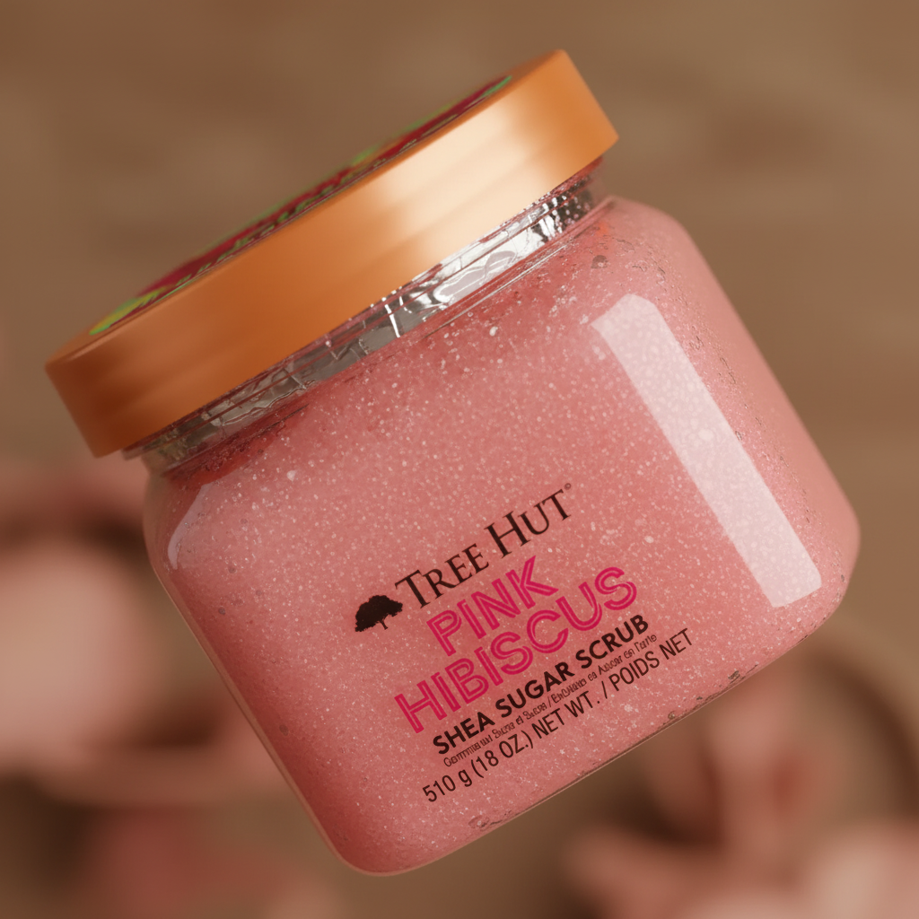 Pink Hibiscus Shea Sugar Scrub Esfoliante Corporal - Tree Hut