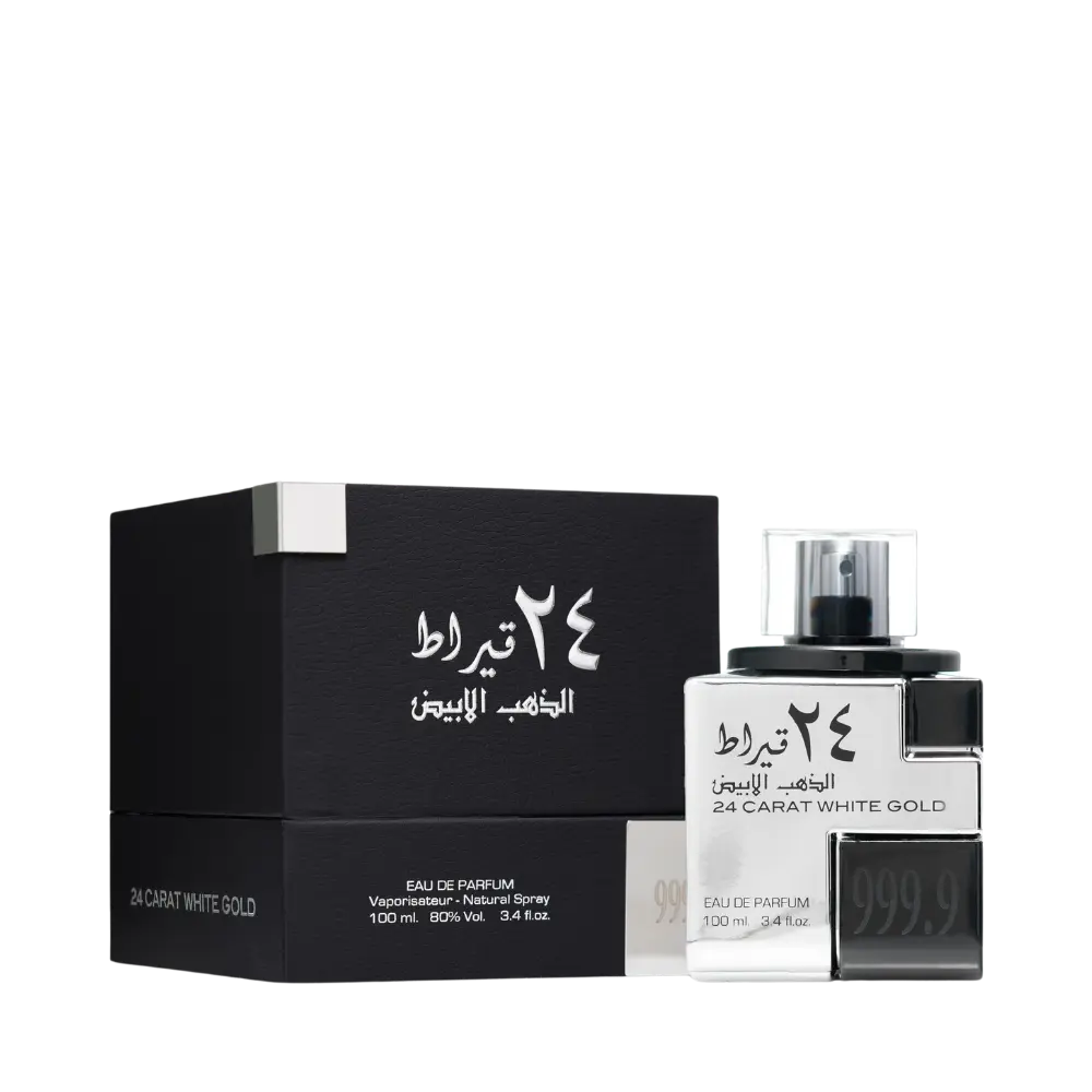 24 Carat White Gold Eau de Parfum Unissex - Lattafa