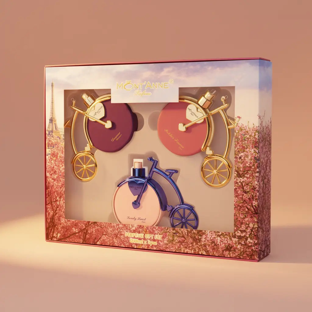 Kit Deserve Glamour + Pulcher Femme Luxe + Lovely Heart Luxe Eau de Parfum Feminino - Mont’Anne Parfums