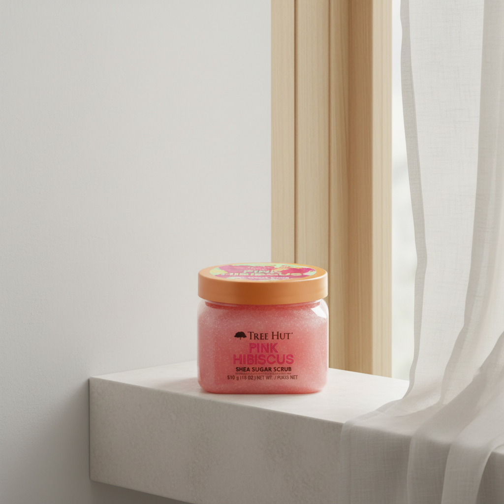 Pink Hibiscus Shea Sugar Scrub Esfoliante Corporal - Tree Hut