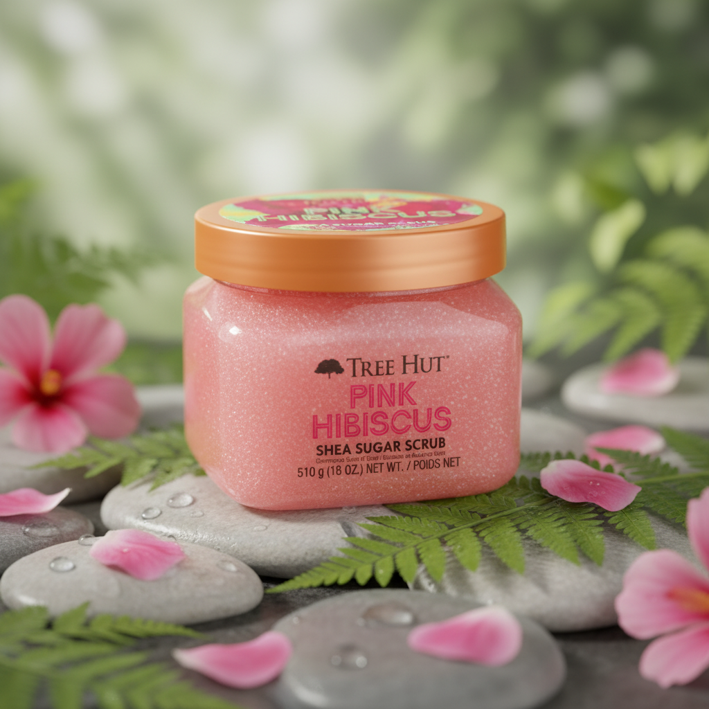Pink Hibiscus Shea Sugar Scrub Esfoliante Corporal - Tree Hut