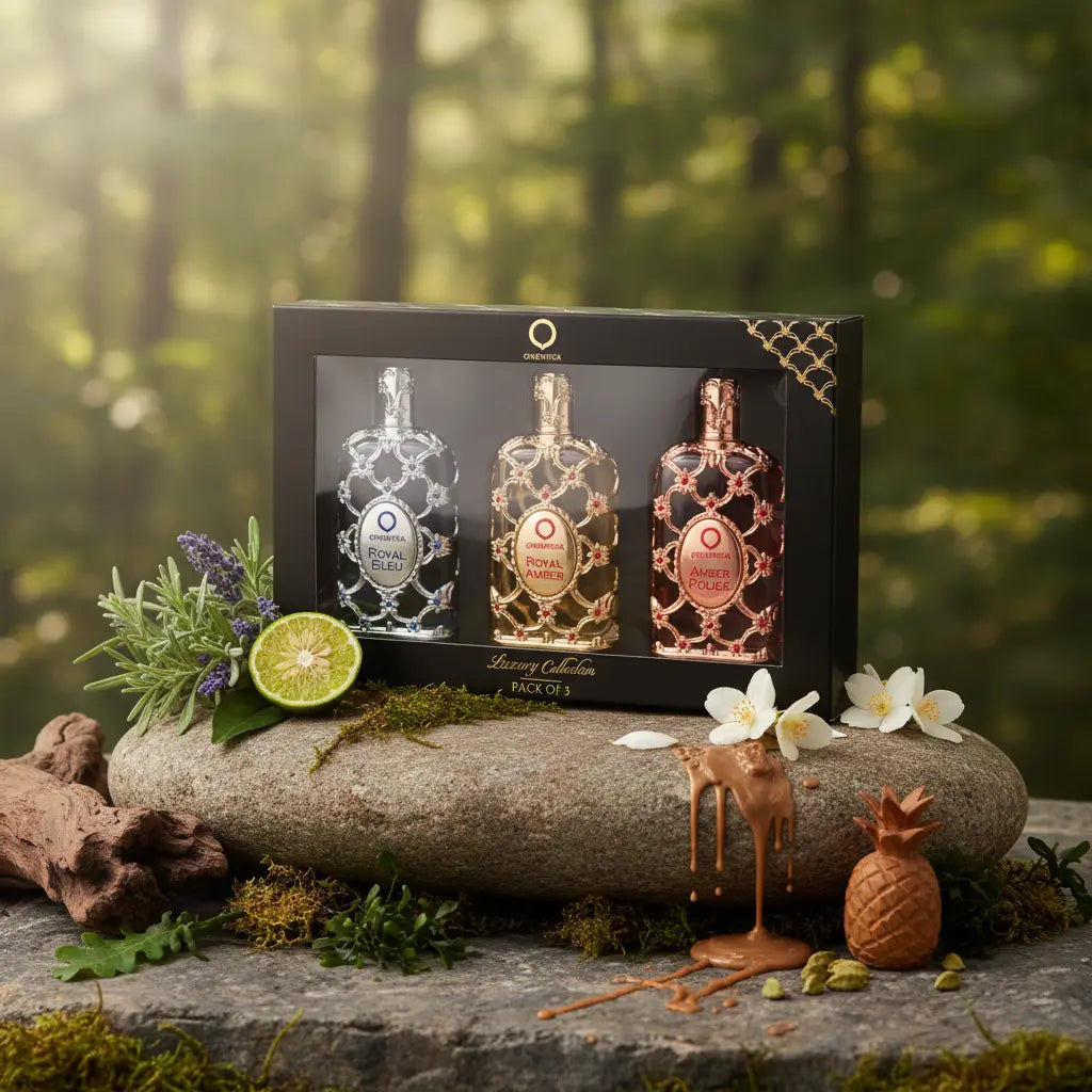 Kit Luxury Collection Royal Bleu + Amber Rouge + Royal Amber Eau de Parfum Unissex - Orientica