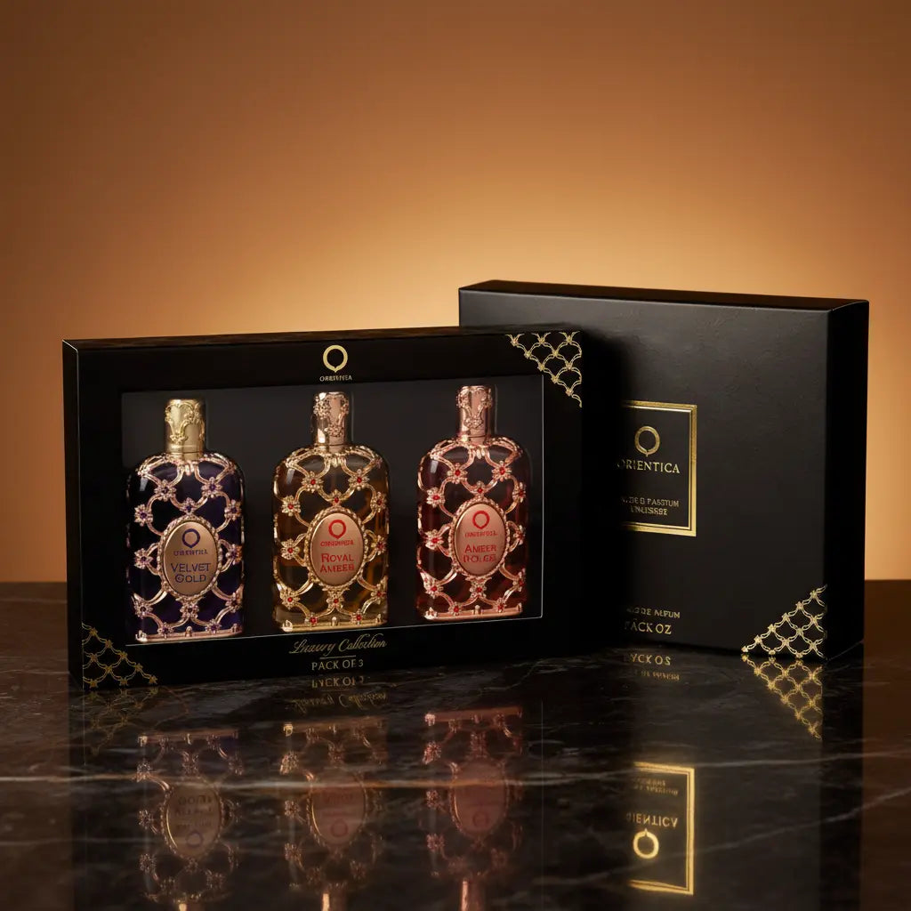 Kit Luxury Collection Velvet Gold + Amber Rouge + Royal Amber Eau de Parfum - Orientica