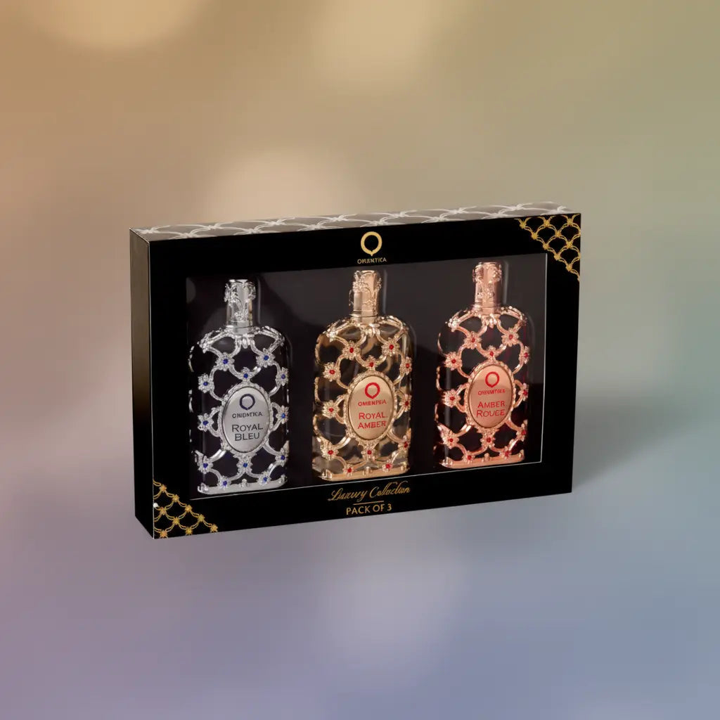 Kit Luxury Collection Royal Bleu + Amber Rouge + Royal Amber Eau de Parfum Unissex - Orientica