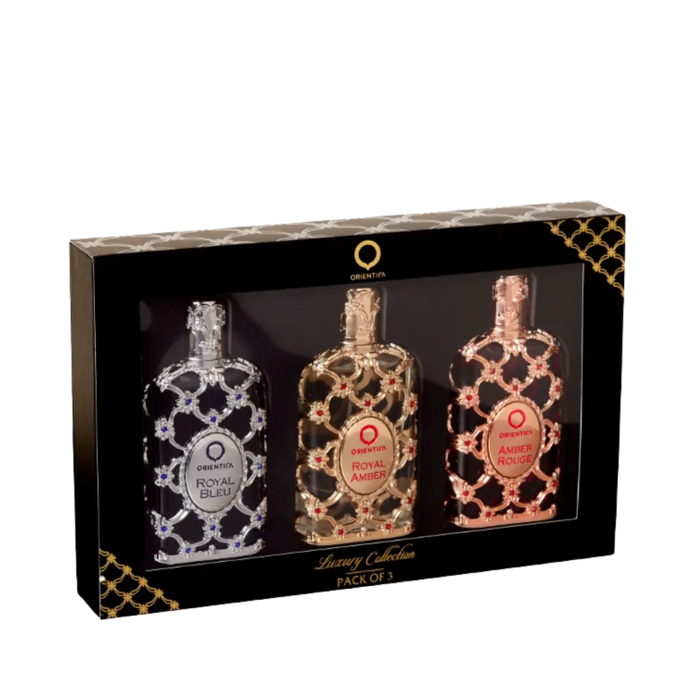 Kit Luxury Collection Royal Bleu + Amber Rouge + Royal Amber Eau de Parfum Unissex - Orientica