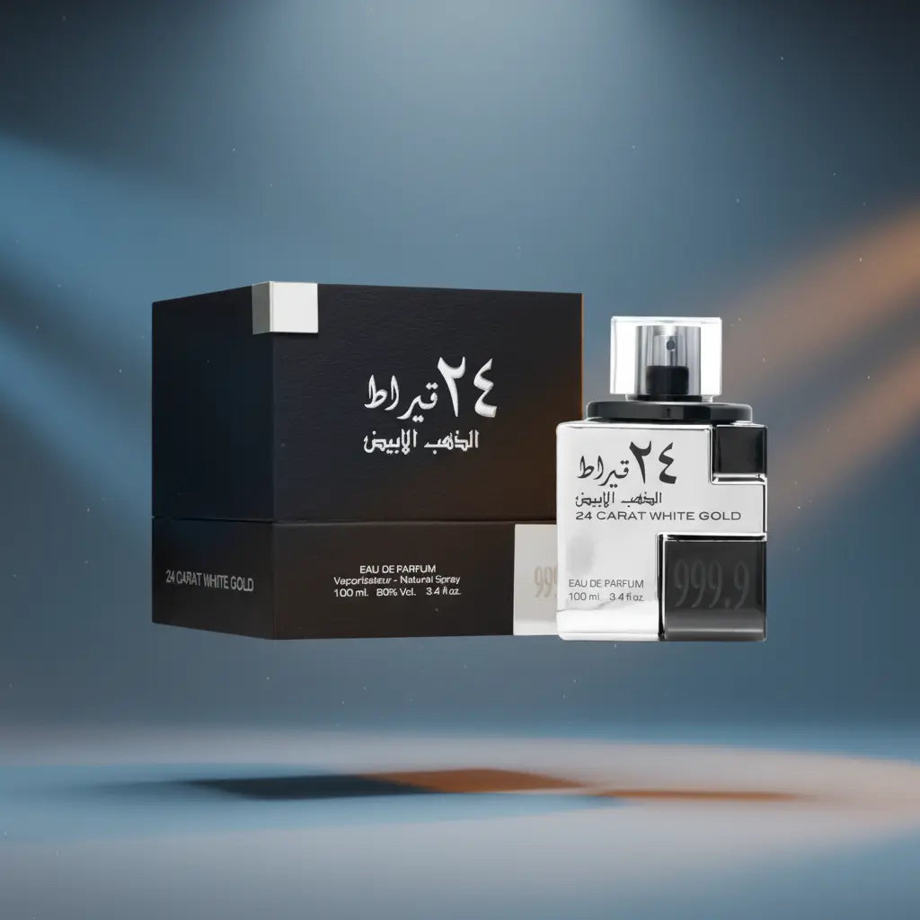 24 Carat White Gold Eau de Parfum Unissex - Lattafa