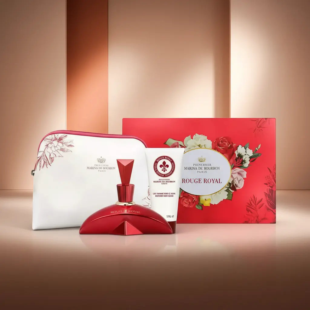 Kit Rouge Royal Eau de Parfum Feminino com Loção Corporal e Nécessaire - Marina de Bourbon