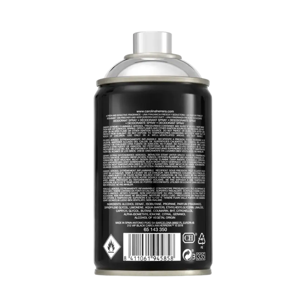 212 Vip Men Black Body Spray - Carolina Herrera
