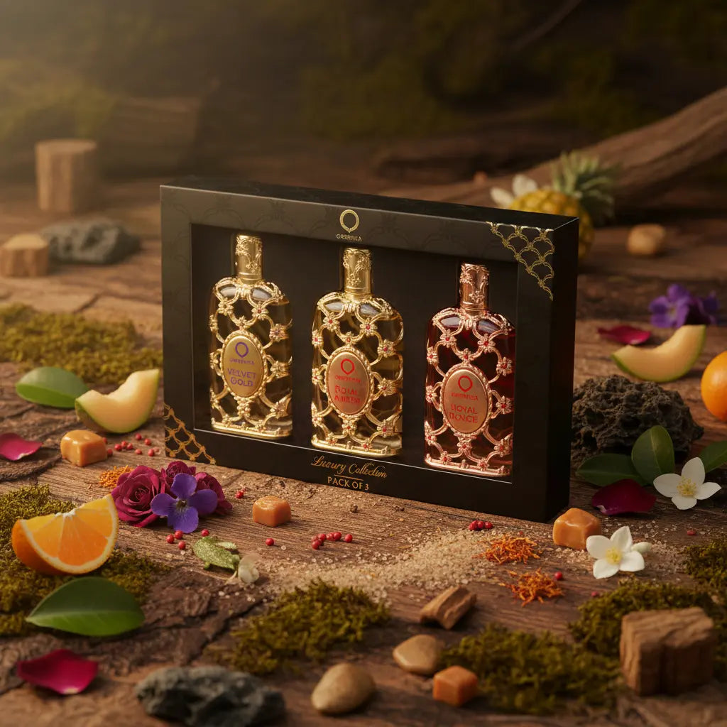 Kit Luxury Collection Velvet Gold + Amber Rouge + Royal Amber Eau de Parfum - Orientica