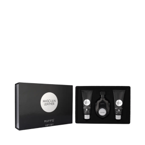 kit masculin leather - Kit Masculin Leather (Eau de Parfum 100ml + Shower Gel 100ml + Body Lotion 100ml) – Riiffs