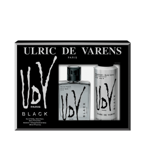 kit ulric de varens black masculino - Kit Ulric de Varens Black Masculino (Eau de Toilette 100ml + Desodorante 200ml) - Ulric de Varens