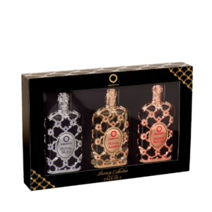 Kit Orientica Luxury Collection Eau de Parfum Unissex – Royal Bleu + Royal Amber + Amber Rouge (3x30ml)